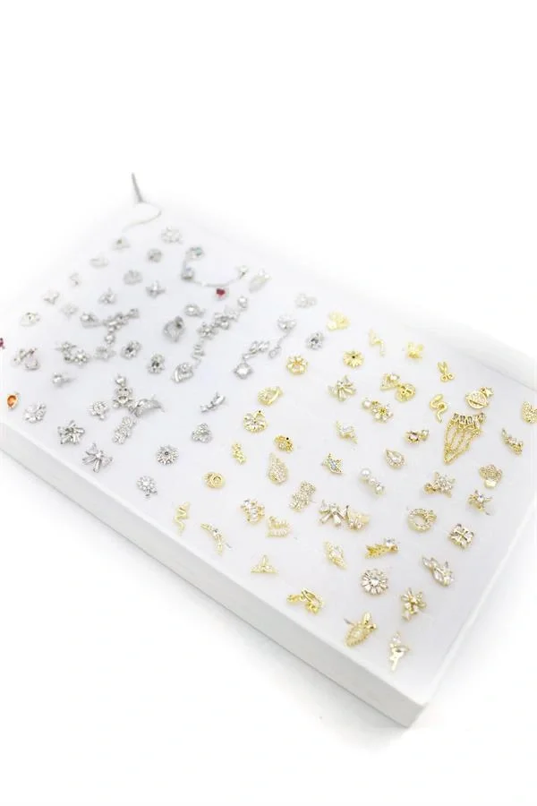 100lü Karışık Tragus(Gümüş-Altın) - Altın