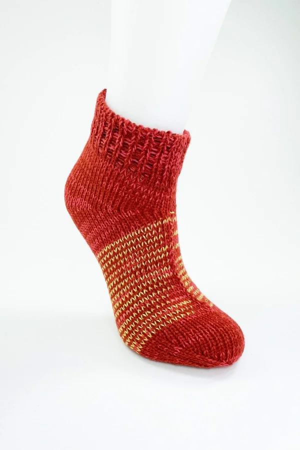 2 Çift El Örgüsü Kışlık Şık Kadın Yün Patik Set 15