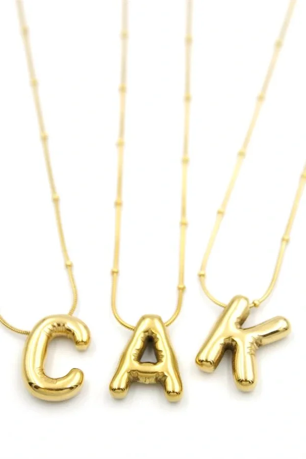 24lü Harf Kolye Seti - Altın