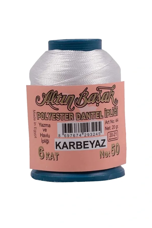 3 Adet Altınbaşak Oya ve Dantel İpi 20 gr - Royaleks - No: K.BEYAZ - 027 - 335