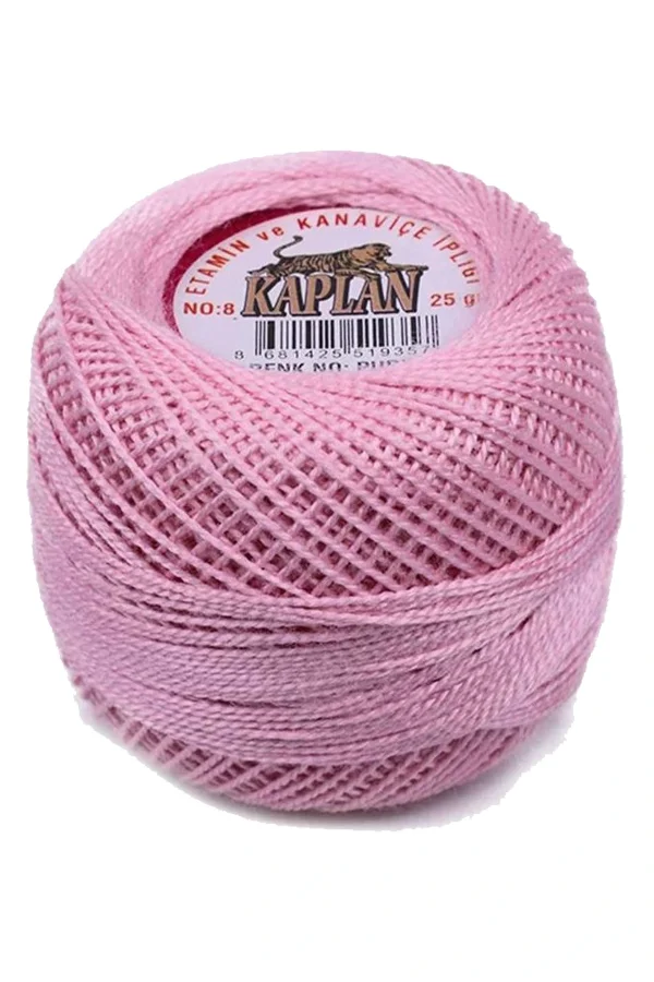 3 Adet Kaplan Etamin Ve Kanaviçe İpi 8 No Kod/Renk: 726 - PUDRA - 918 - Ryl
