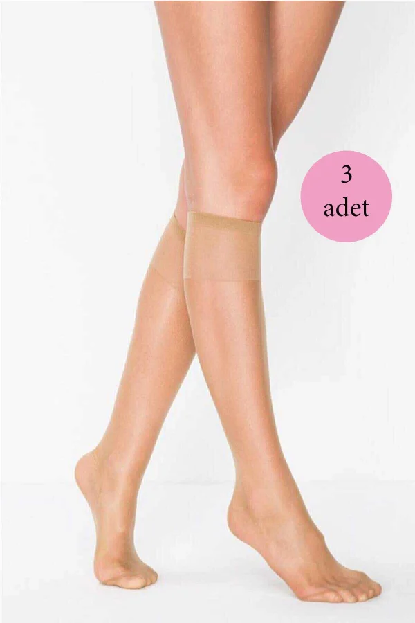 3 Adet Süper Ince 15 den Mat Pantolon Çorabı Bronz