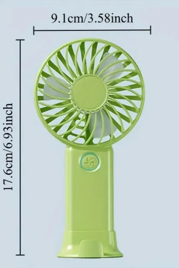 3 Hız Kademeli Şarjlı Sessiz El Vantilatörü Telefon Tutucu Özellikli El Masa Fanı