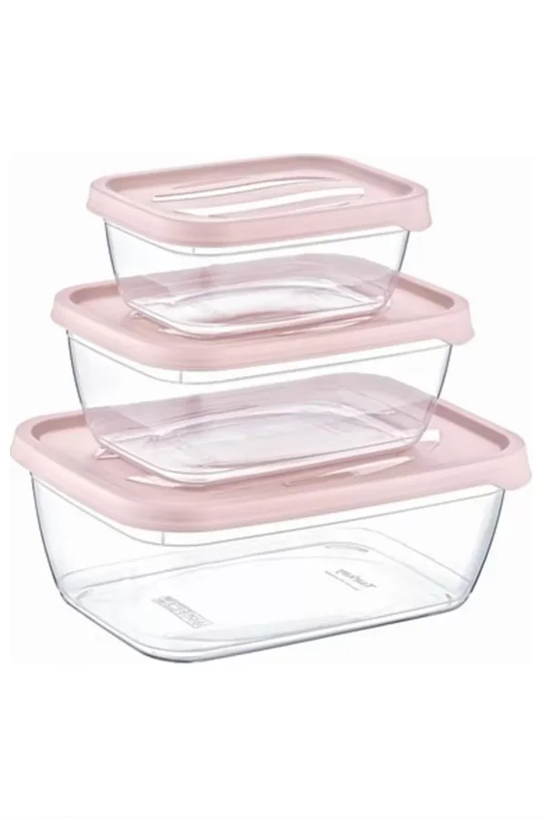 3lü Saklama Kabı Karizma Dikdörtgen Royaleks-ÇNK2164