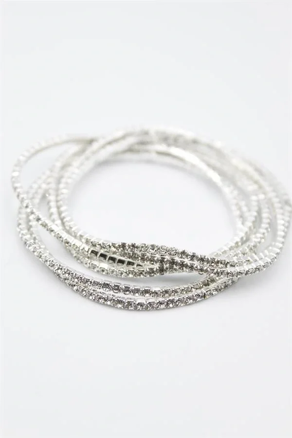 6lı Lastikli Bileklik - Gümüş