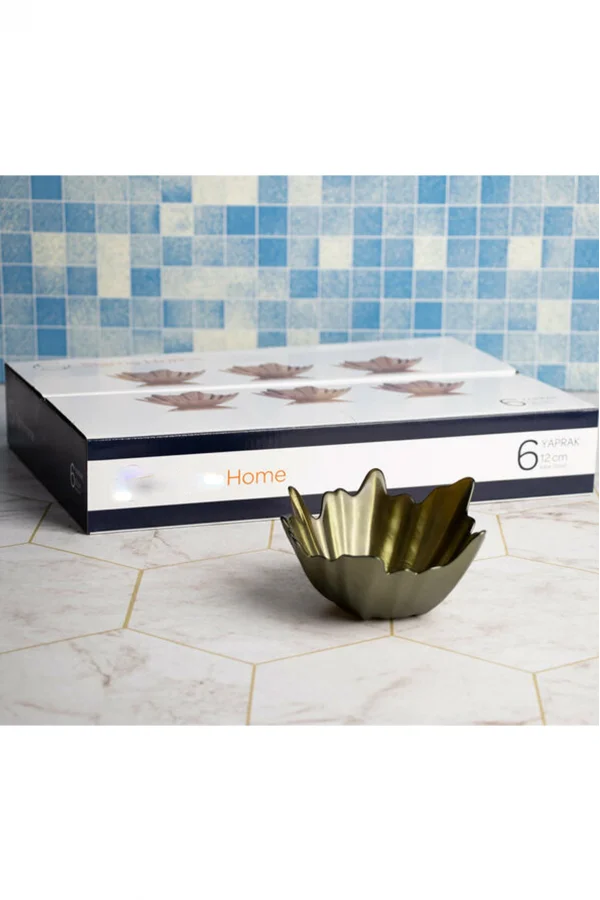 6lı Yaprak Şekilli 13 cm. Cam Kase Royaleks-SMG05926