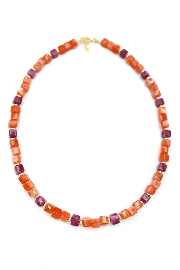 Akrilik Kolye - Turuncu