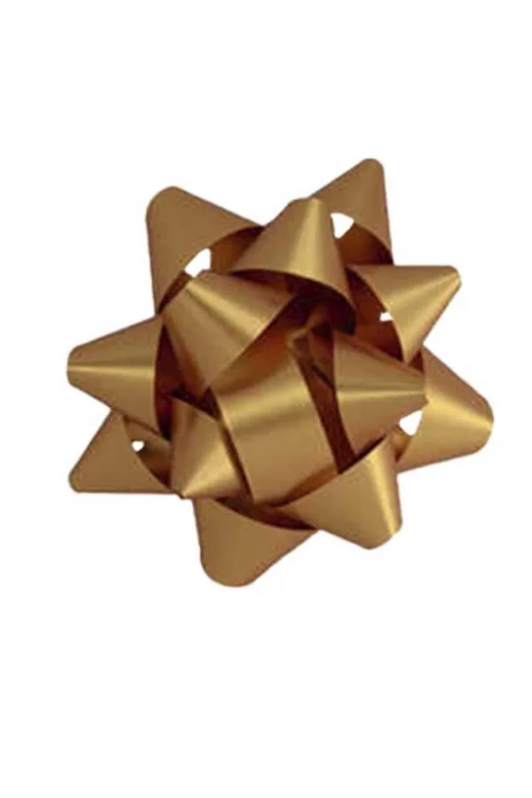 Altın Renkli Mat Metalik Hediye Paketi Süsü No:2 100lü