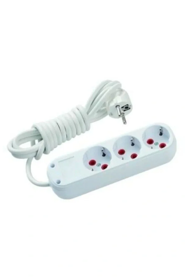 Asel 3lü Topraklı Kablolu Priz 3 mt Ast 303