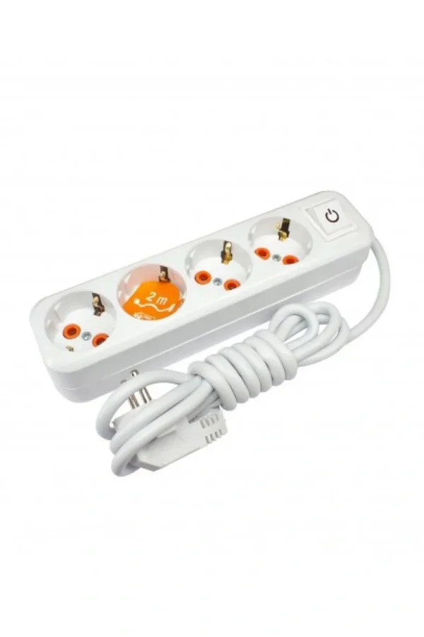 Asel 4lü 2 Metre Anahtarlı Priz