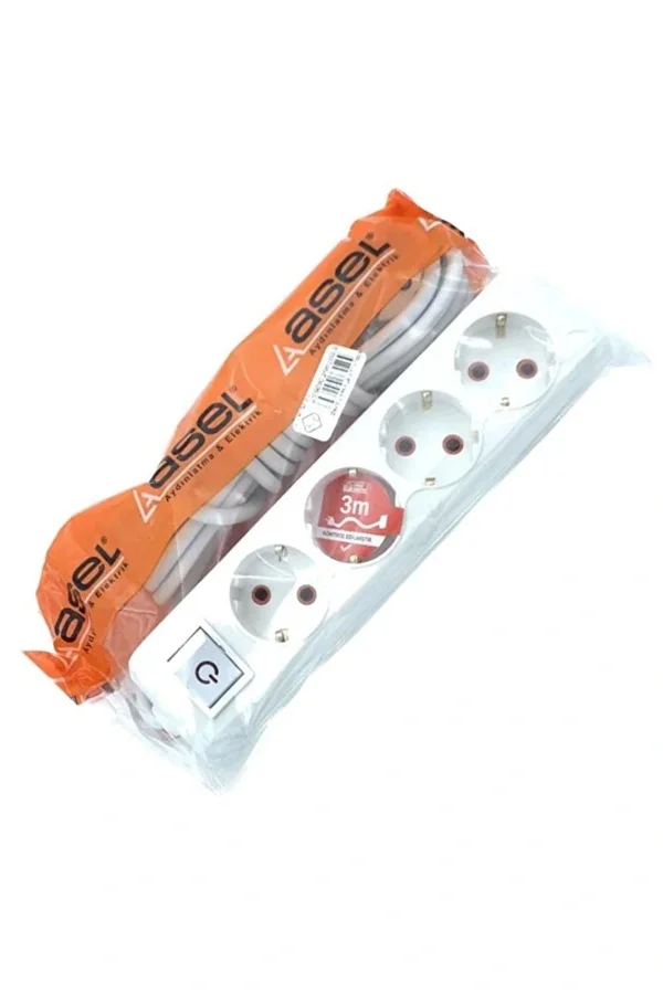 Asel 4Lü Topraklı Grup Priz 3mt Ast 403