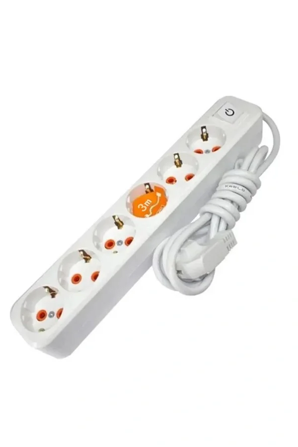 Asel 6Lı Grup Priz Anahtarlı 3mt