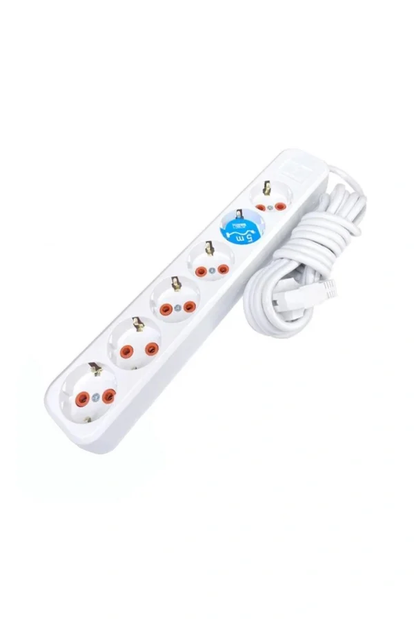 Asel 6Lı Topraklı Grup Priz 5mt