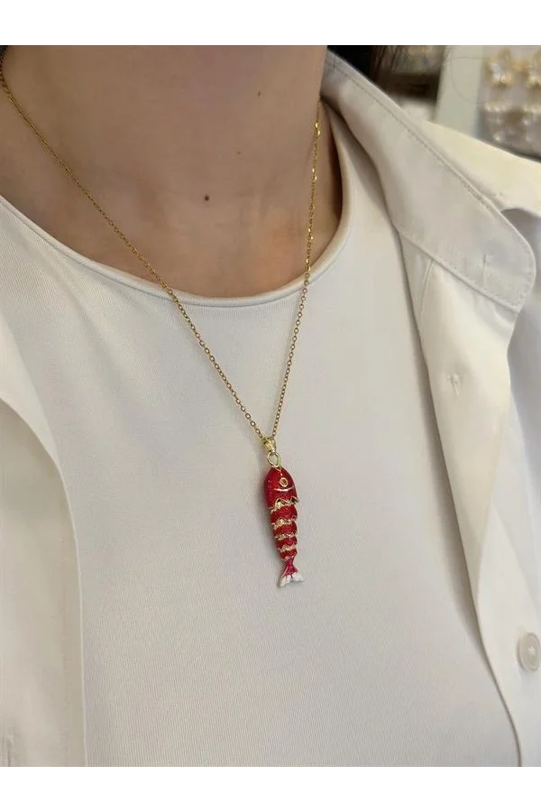 Balık Kolye - Kırmızı
