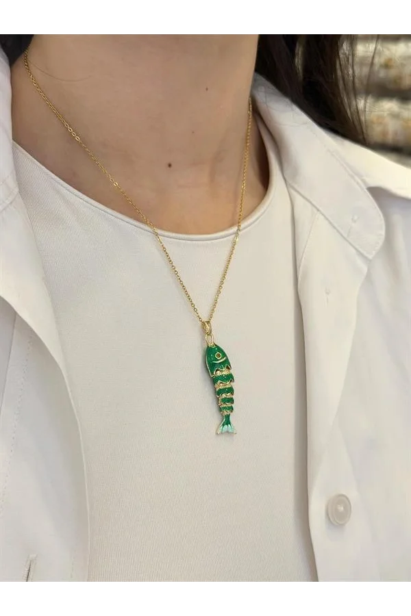Balık Kolye - Yeşil