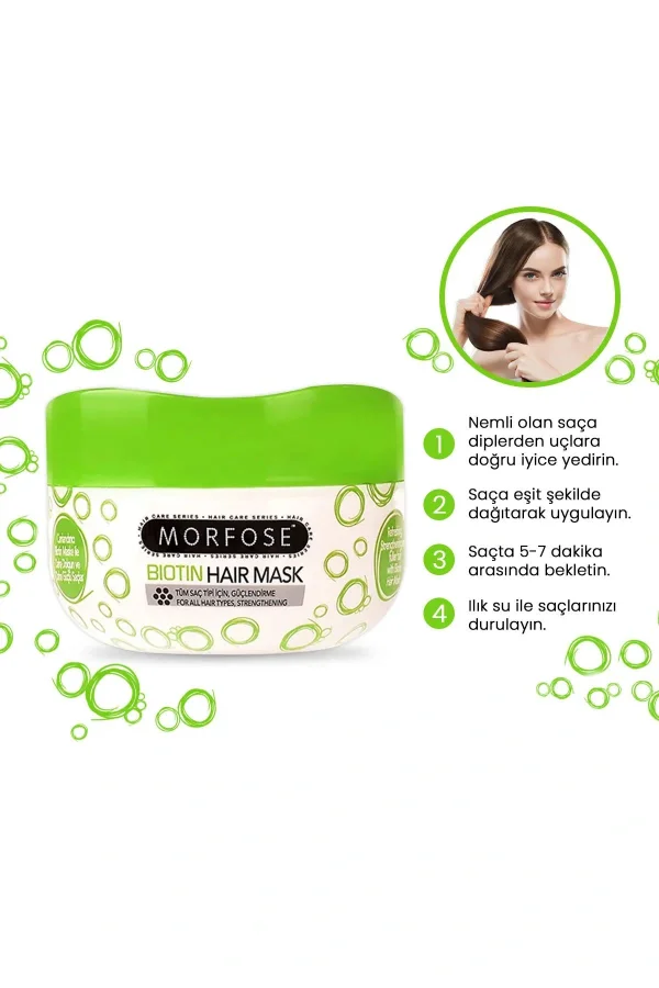 Biotin Saç Maskesi 500 ML - Gür ve Dolgun Saçlar - mrfs