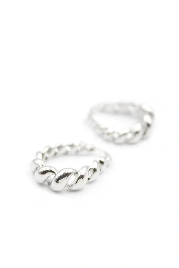 Burgu Halka Küpe - Gümüş