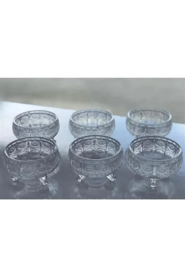 Cam Ayaklı Kase 6lı Kristal Görünüm Royaleks-69812
