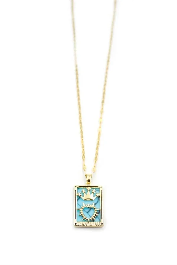 Çelik Tarot Kolye - Altın