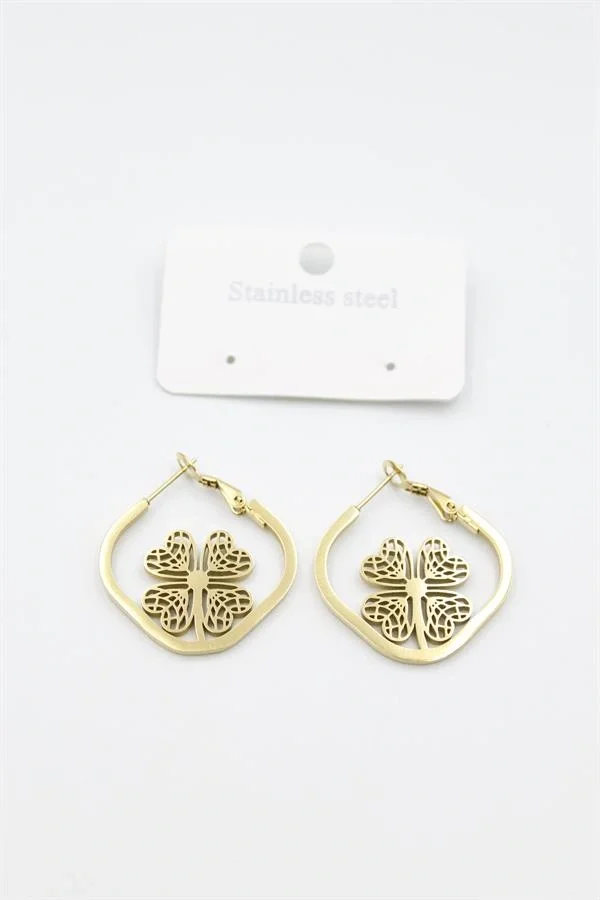 Çiçek Küpe - Altın