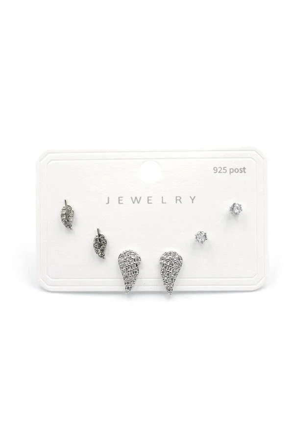 Çoklu Taşlı Küpe - Gümüş