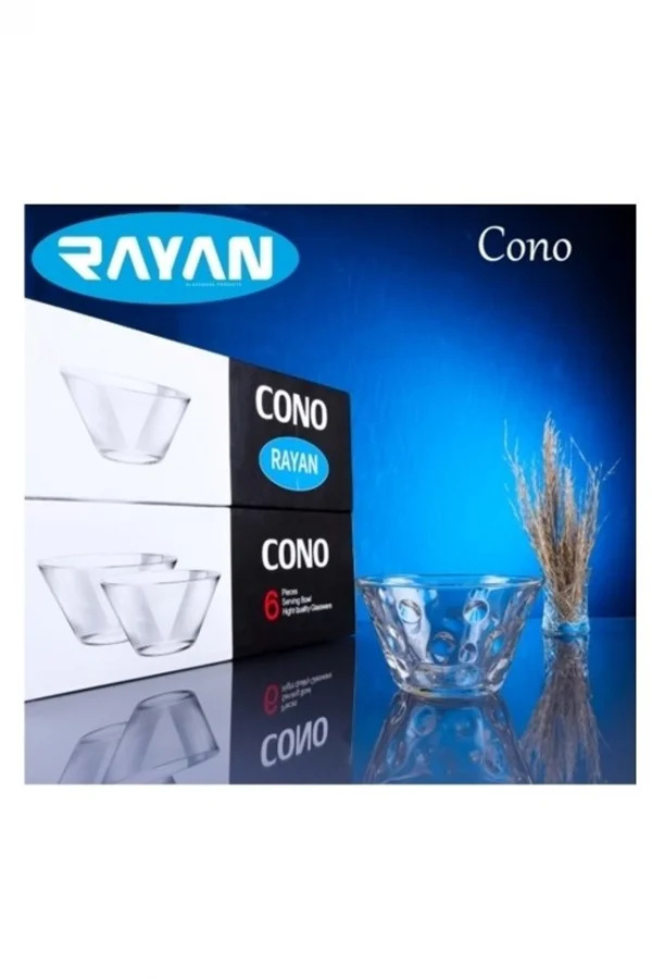 Cono Maria 6lı Büyük Cam Kase Royaleks-69816