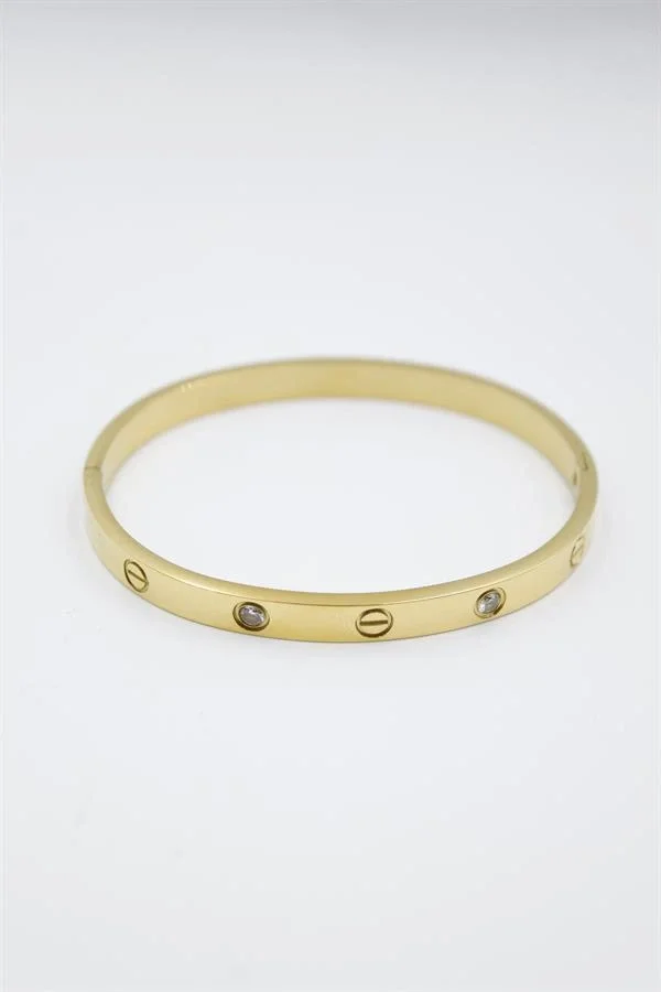 CRT Model Taşlı Bilezik - Altın