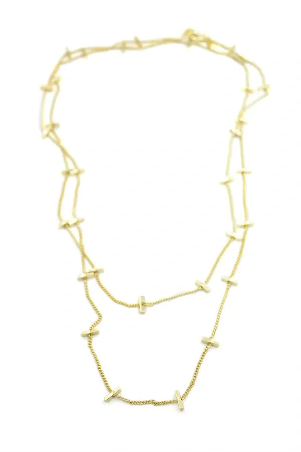 Çubuk Kolye - 90cm - Altın