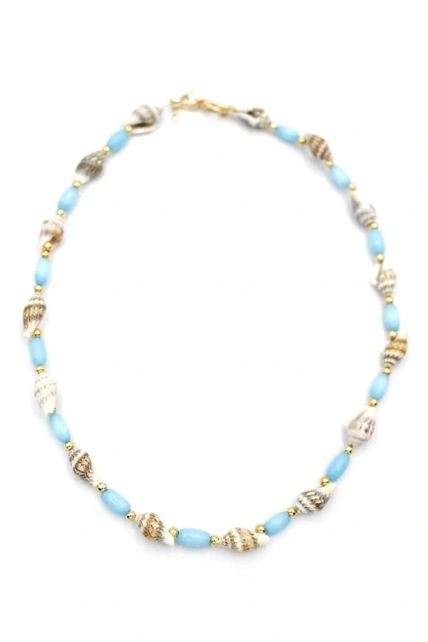 Deniz Kabuğu Kolye - Turkuaz