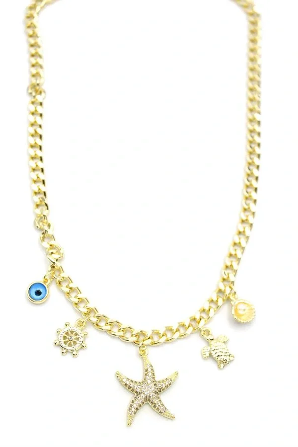 Deniz Yıldızı Kolye - Altın