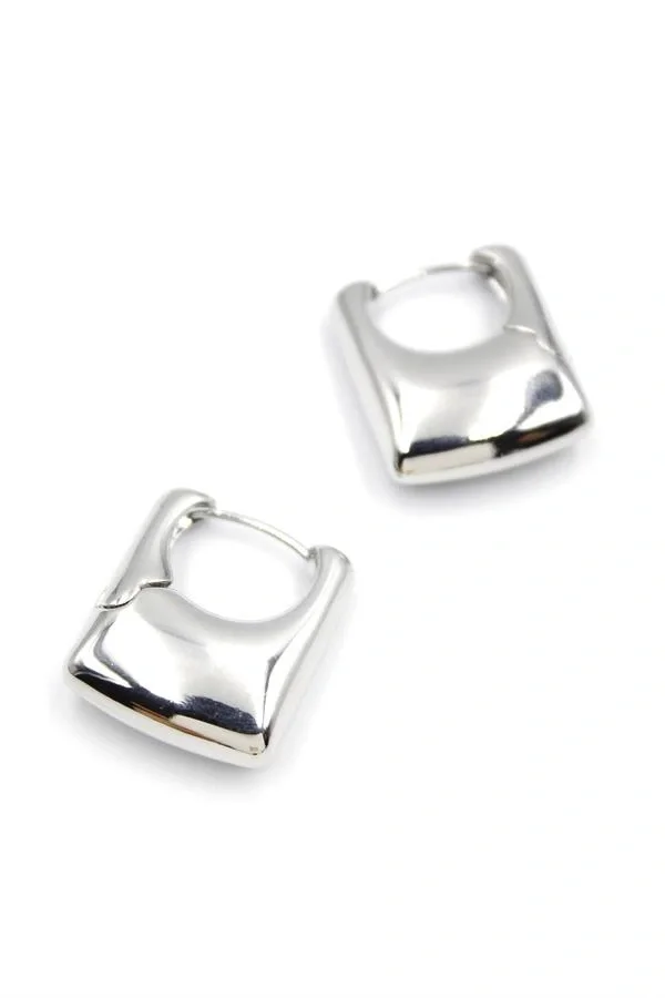 Dikdörtgen Küpe - Gümüş