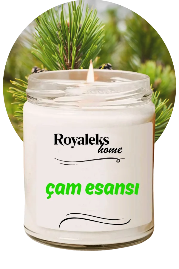 Doğal Özel Seri Kokulu Dekoratif Kavanoz Mum 210 cc - Çam Esansı - RYL