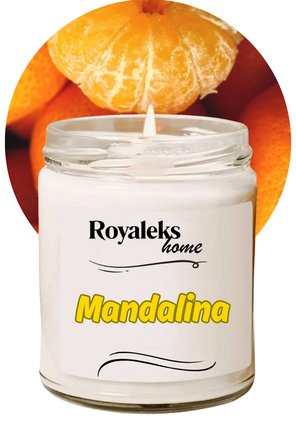 Doğal Özel Seri Kokulu Dekoratif Kavanoz Mum 210 cc - Mandalina Esansı - RYL
