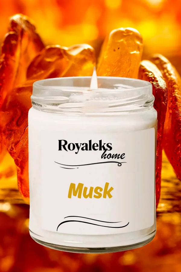 Doğal Özel Seri Kokulu Dekoratif Kavanoz Mum 210 cc - Musk Esansı - RYL