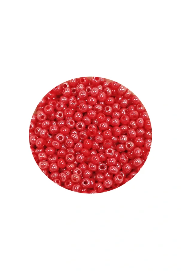 Dökme Cam Kum Boncuk (11/0) 2 mm - 20 Gram -  Kırmızı - BNC004