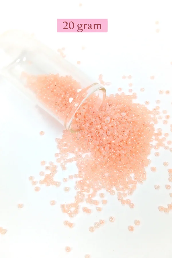 Dökme Cam Kum Boncuk (11/0) 2 mm - 20 Gram -  Pudra - BNC025