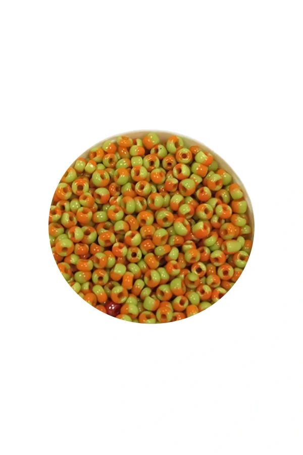 Dökme Cam Kum Boncuk (11/0) 2 mm - 20 Gram -  Sarı Turuncu - BNC031