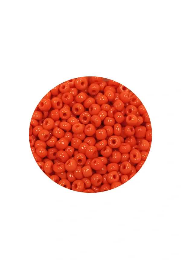 Dökme Cam Kum Boncuk (11/0) 2 mm - 20 Gram -  Turuncu - BNC013