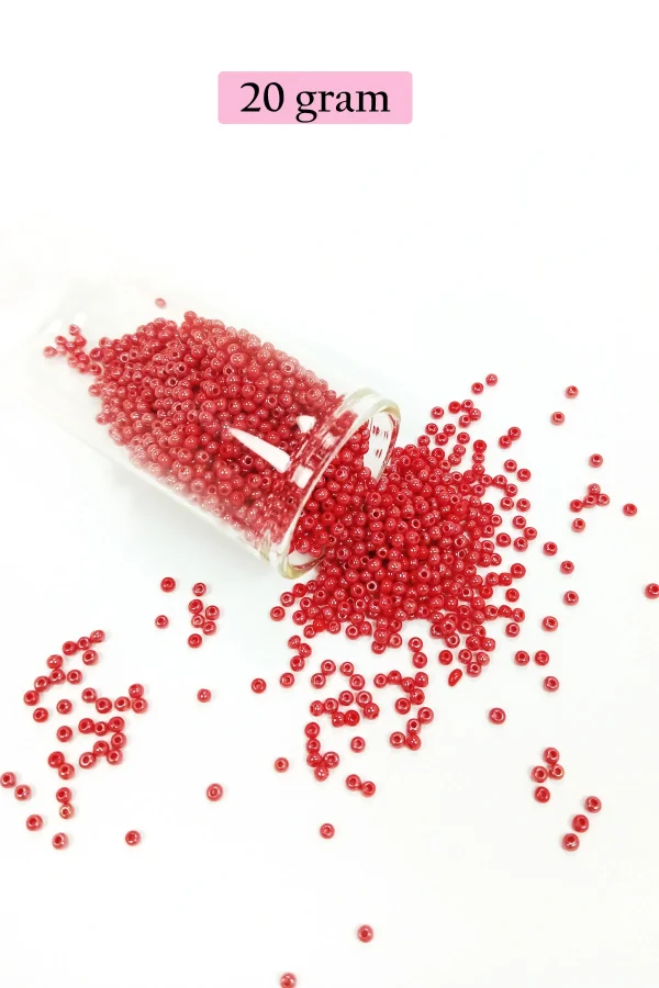 Dökme Cam Kum Boncuk (11/0) 2 mm - 4 Renk - Toplam 80 Gram -  BNC399