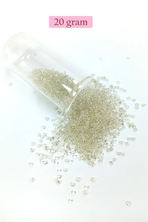 Dökme Cam Kum Boncuk (11/0) 2 mm - 4 Renk - Toplam 80 Gram -  BNC403