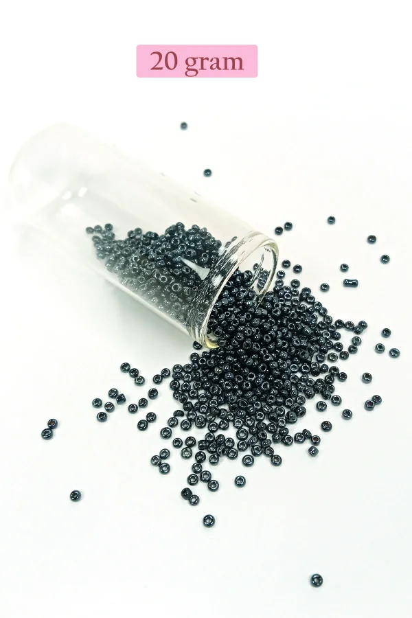 Dökme Cam Kum Boncuk (11/0) 2 mm - 4 Renk - Toplam 80 Gram -  BNC403