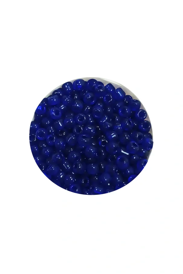 Dökme Cam Kum Boncuk (11/0) 2 mm - 60 Gram -  Kral Mavi - BNC036