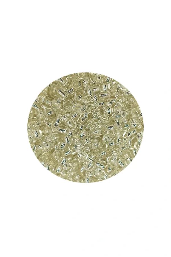 Dökme Cam Kum Boncuk (11/0) 2 mm - 60 Gram -  Şeffaf Beyaz - BNC053