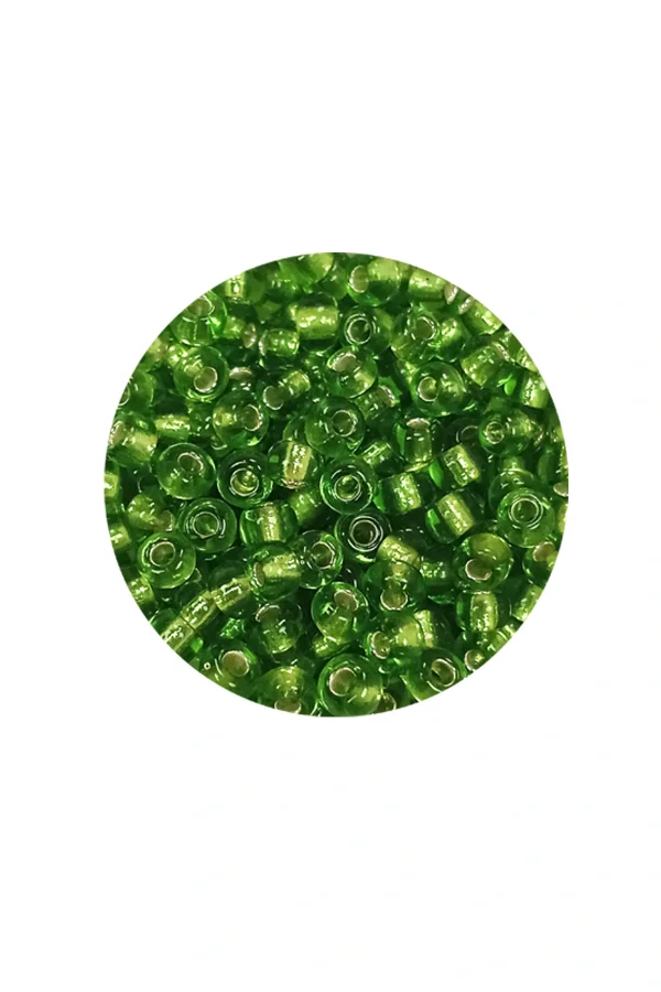 Dökme Cam Kum Boncuk (8/0) 3 mm - 20 Gram - Şeffaf Çimen Yeşili - BNC154