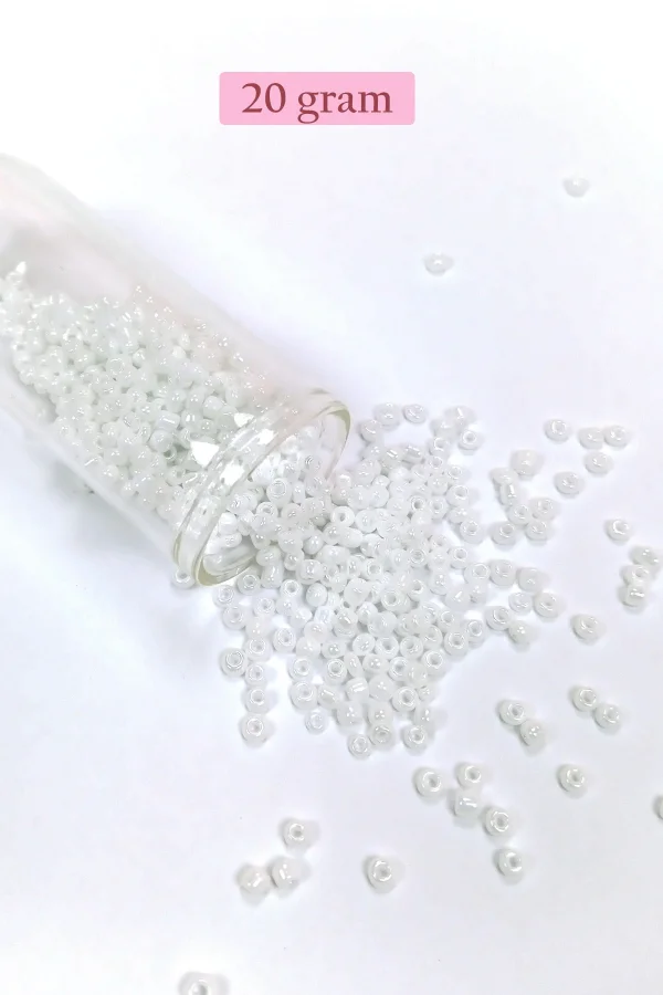 Dökme Cam Kum Boncuk (8/0) 3 mm - 4 Renk - Toplam 80 Gram - BNC416