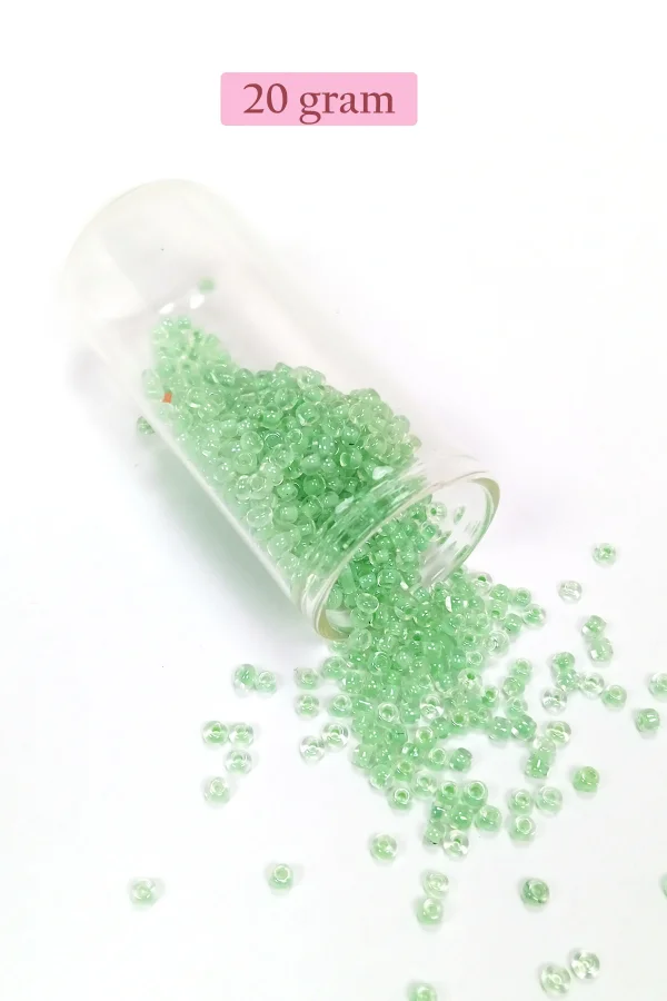 Dökme Cam Kum Boncuk (8/0) 3 mm - 4 Renk - Toplam 80 Gram - BNC417