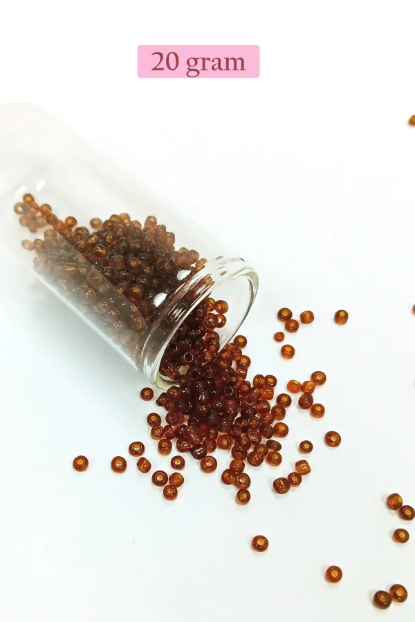 Dökme Cam Kum Boncuk (8/0) 3 mm - 4 Renk - Toplam 80 Gram - BNC420