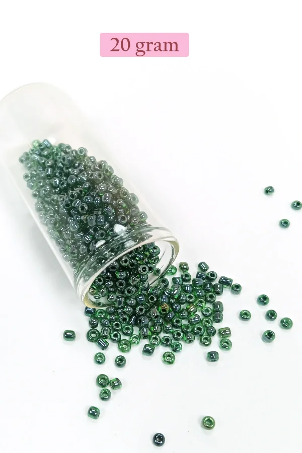 Dökme Cam Kum Boncuk (8/0) 3 mm - 4 Renk - Toplam 80 Gram - BNC420