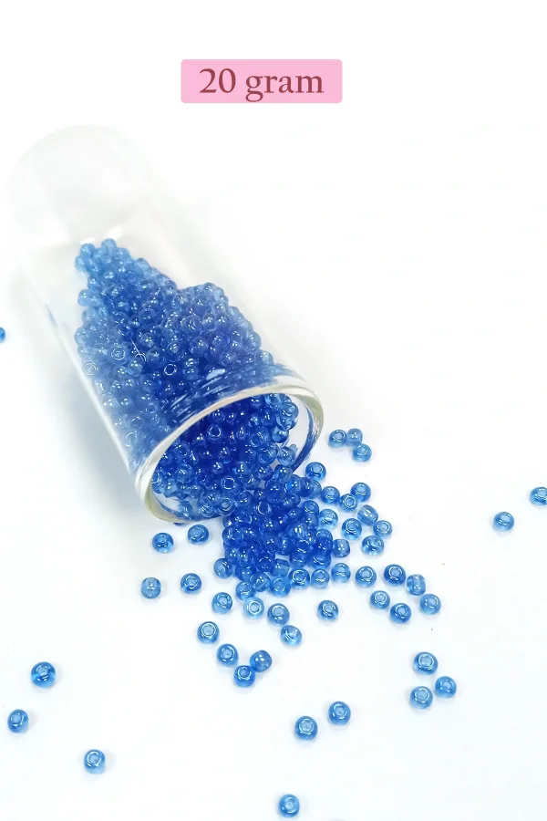 Dökme Cam Kum Boncuk (8/0) 3 mm - 4 Renk - Toplam 80 Gram - BNC421