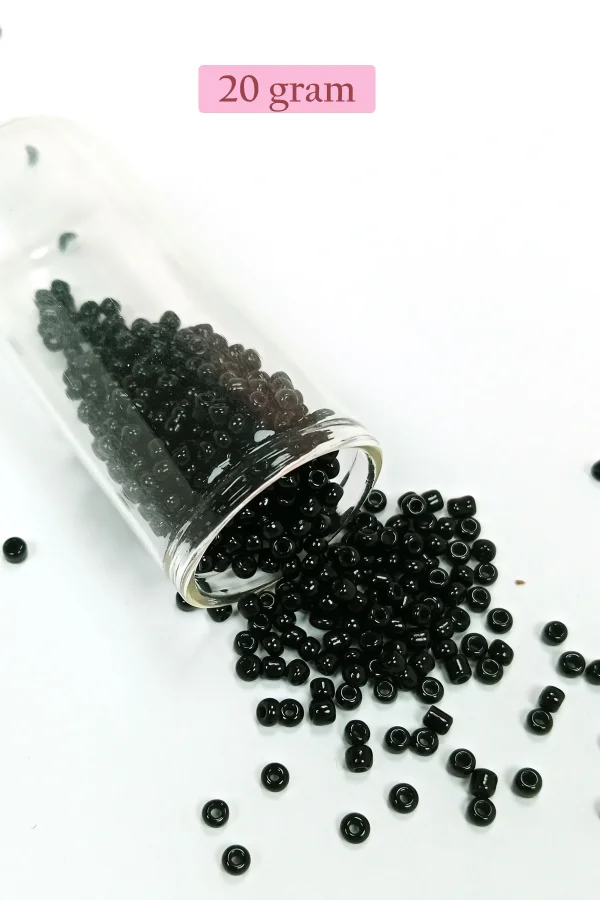 Dökme Cam Kum Boncuk (8/0) 3 mm - 4 Renk - Toplam 80 Gram - BNC422